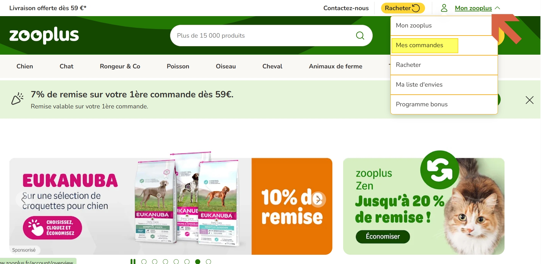 Zooplus mon compte mes commandes : Suivre vos achats et gérer vos ...
